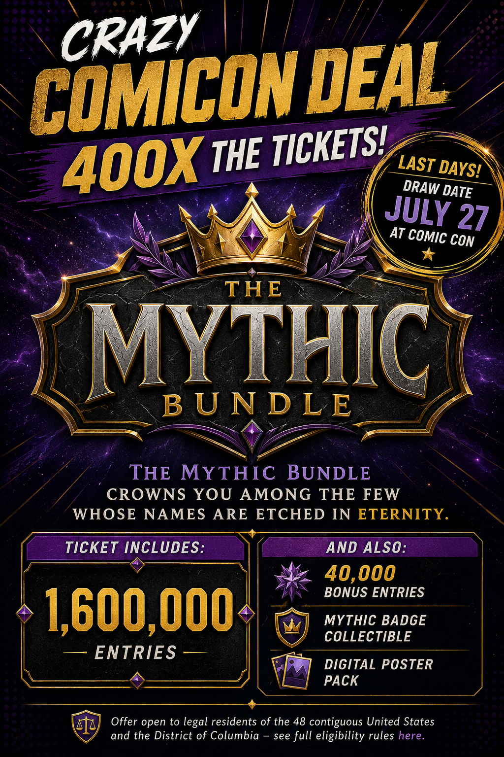 ComiCon Special Mythic Ticket Bundle