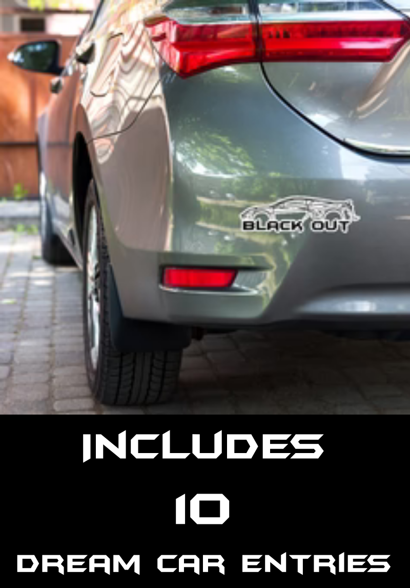 Black Out! Collector’s Sticker — Includes 10 Dream Car Entries